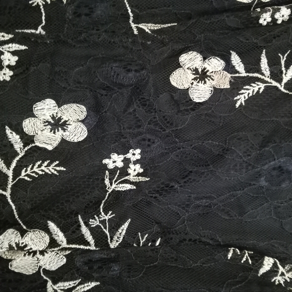 Women's Embroidered Lace Fit & Flare Tank Dress, Size 2 - Picture 2 of 4